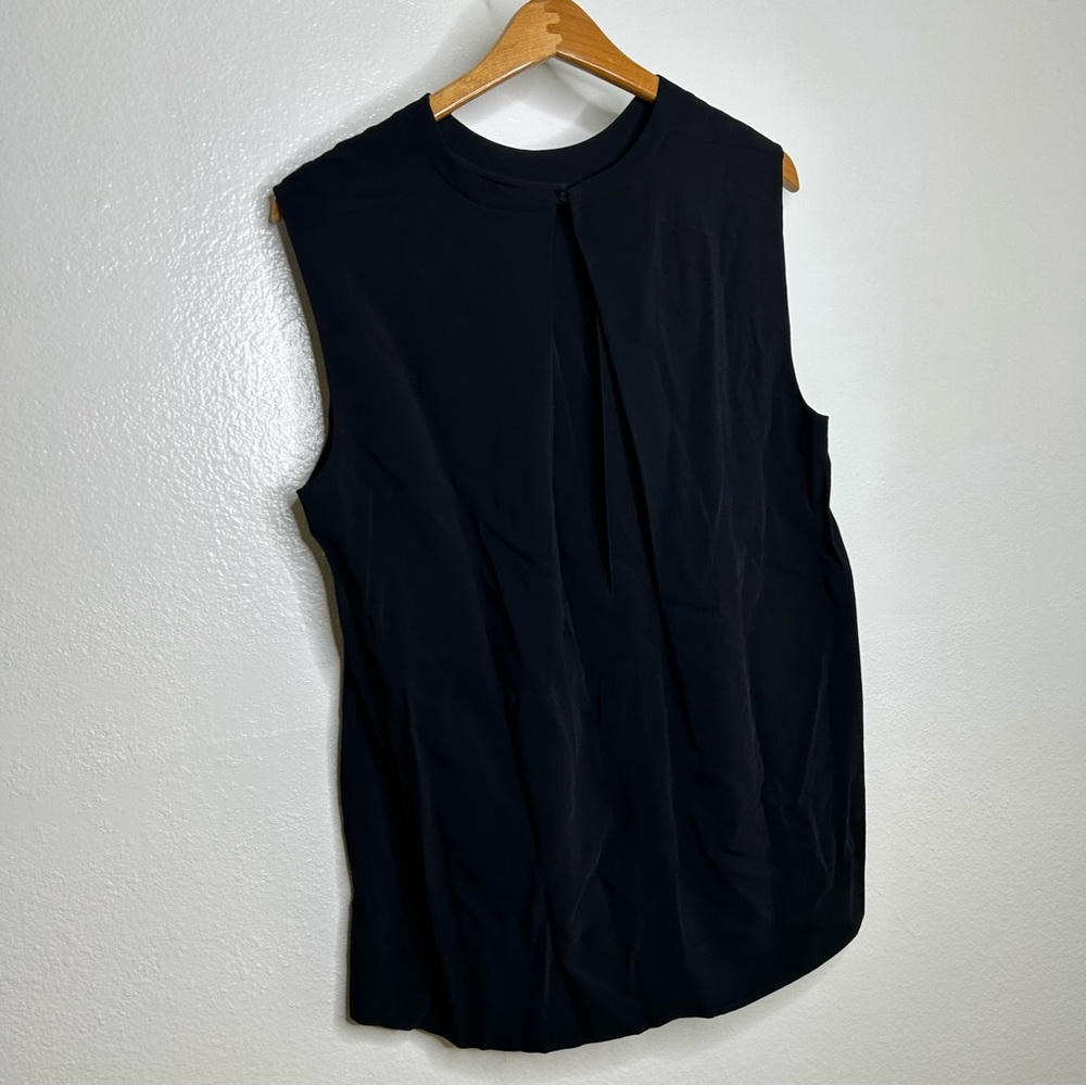 VINCE Black Split Back Shell Tank M - Picture 6 of 10